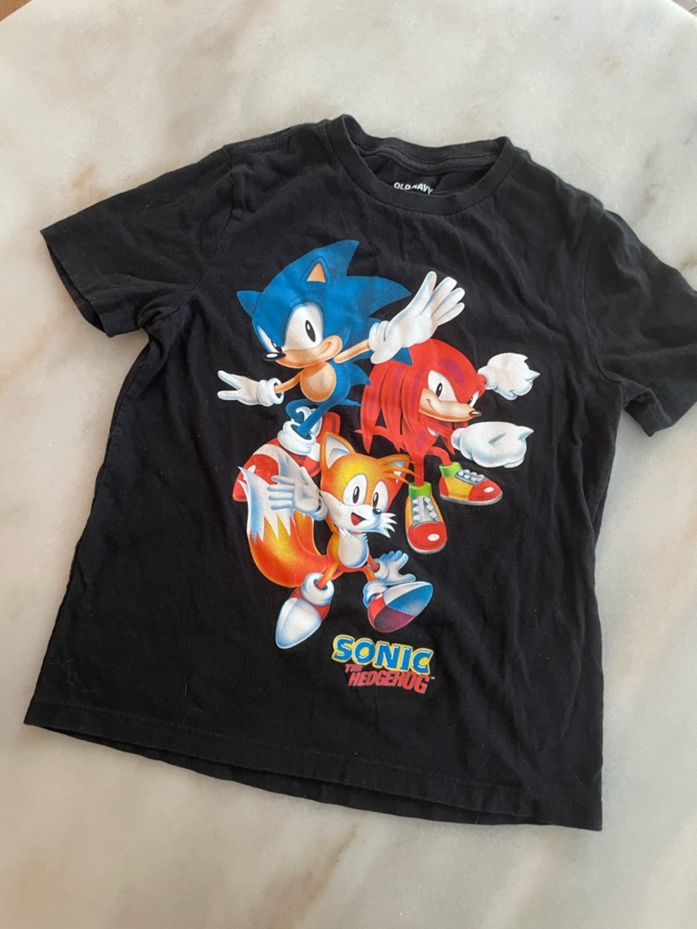 Old Navy Black Sonic, Tails & Knuckles Graphic Tee size M (8)